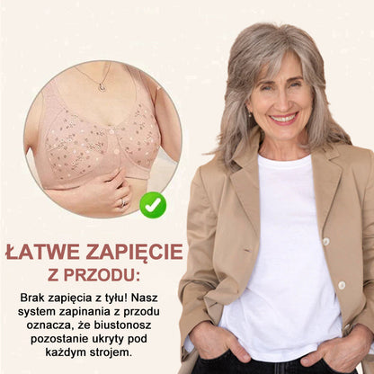 🔥 49% ZNIŻKI🔥🌸 Wygodny i praktyczny biustonosz z zapięciem na guziki z przodu🤩