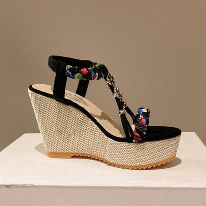 🌿🌿Sandały damskie Boho Wedge Pointed Toe