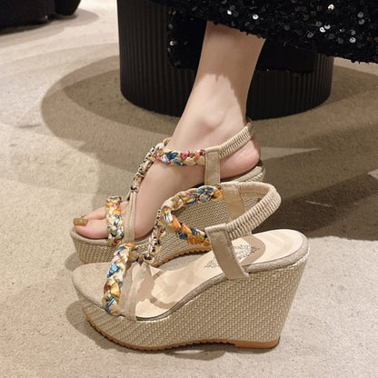 🌿🌿Sandały damskie Boho Wedge Pointed Toe