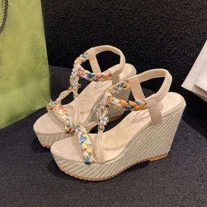 🌿🌿Sandały damskie Boho Wedge Pointed Toe